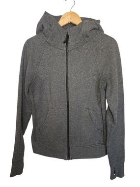 Lululemon Scuba Full Zip Hoodie Gray Size 8 Thumbholes Athleisure